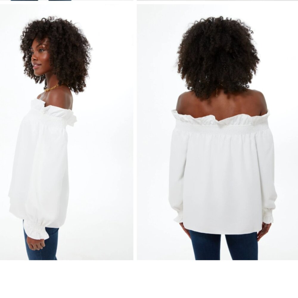 NWT Tuckernuck Marguerite White Off the Shoulder Blouse - Picture 3 of 14
